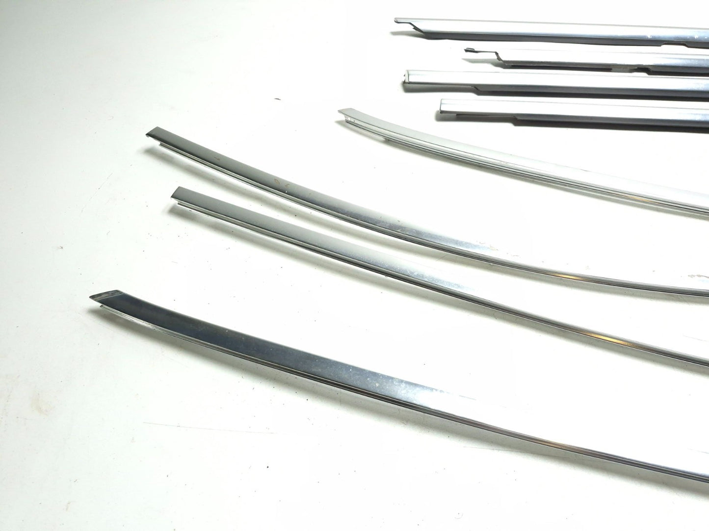 2011 Mercedes S400 W221 Door Window Belt Chrome & Upper Molding Trim 8pcs OEM