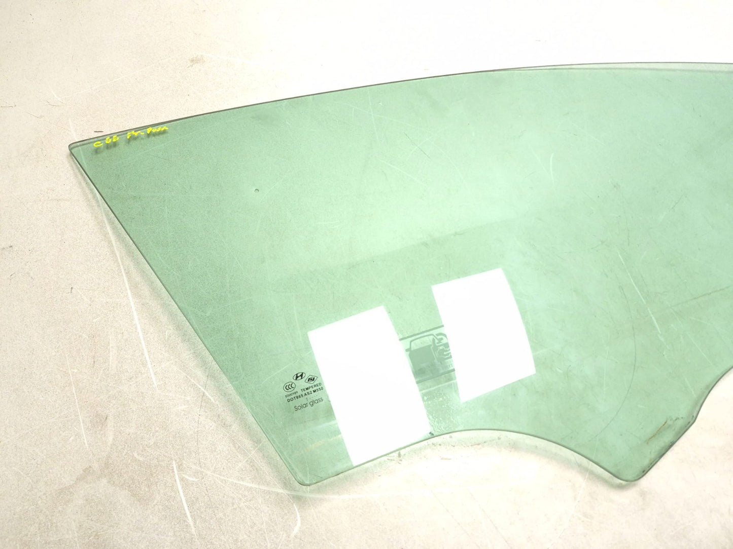 2012 Hyundai Sonata Front Passenger Door Window Glass OEM