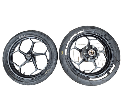 2014 Kawasaki Ninja 300 Ex300a Rear & Front Wheel W/ Tire R 17 OEM