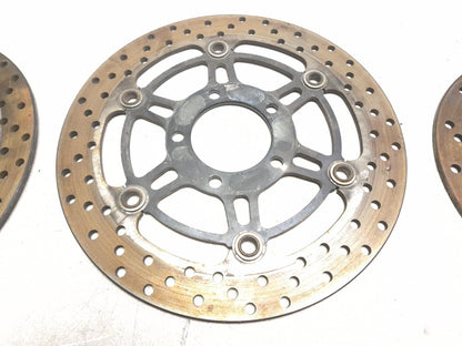 2006 Suzuki Katana Gsx600f Rear & Front Brake Disc 3 Pcs OEM