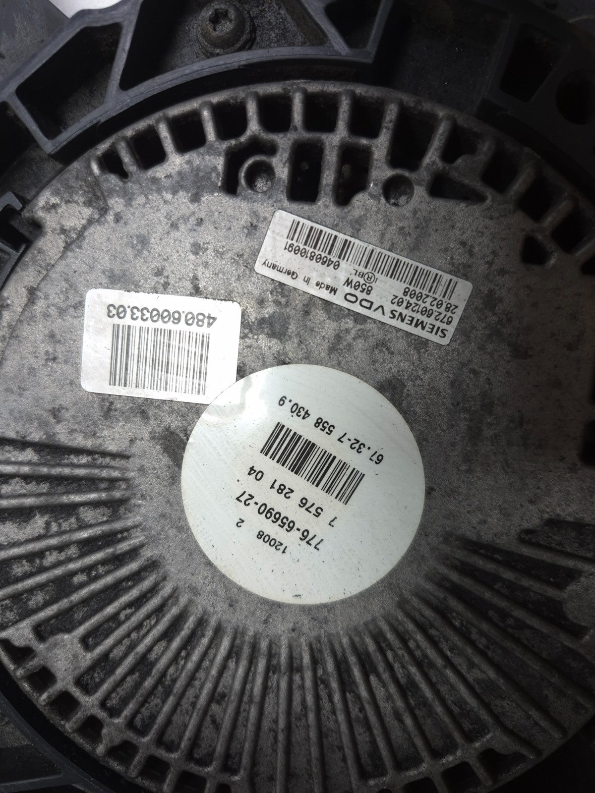 2008 BMW X6 E71 Radiator Cooling Fan Motor OEM