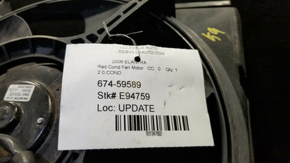 2001-2006 Hyundai Elantra Radiator Fan W/motor Condensor Fan Right Side OEM