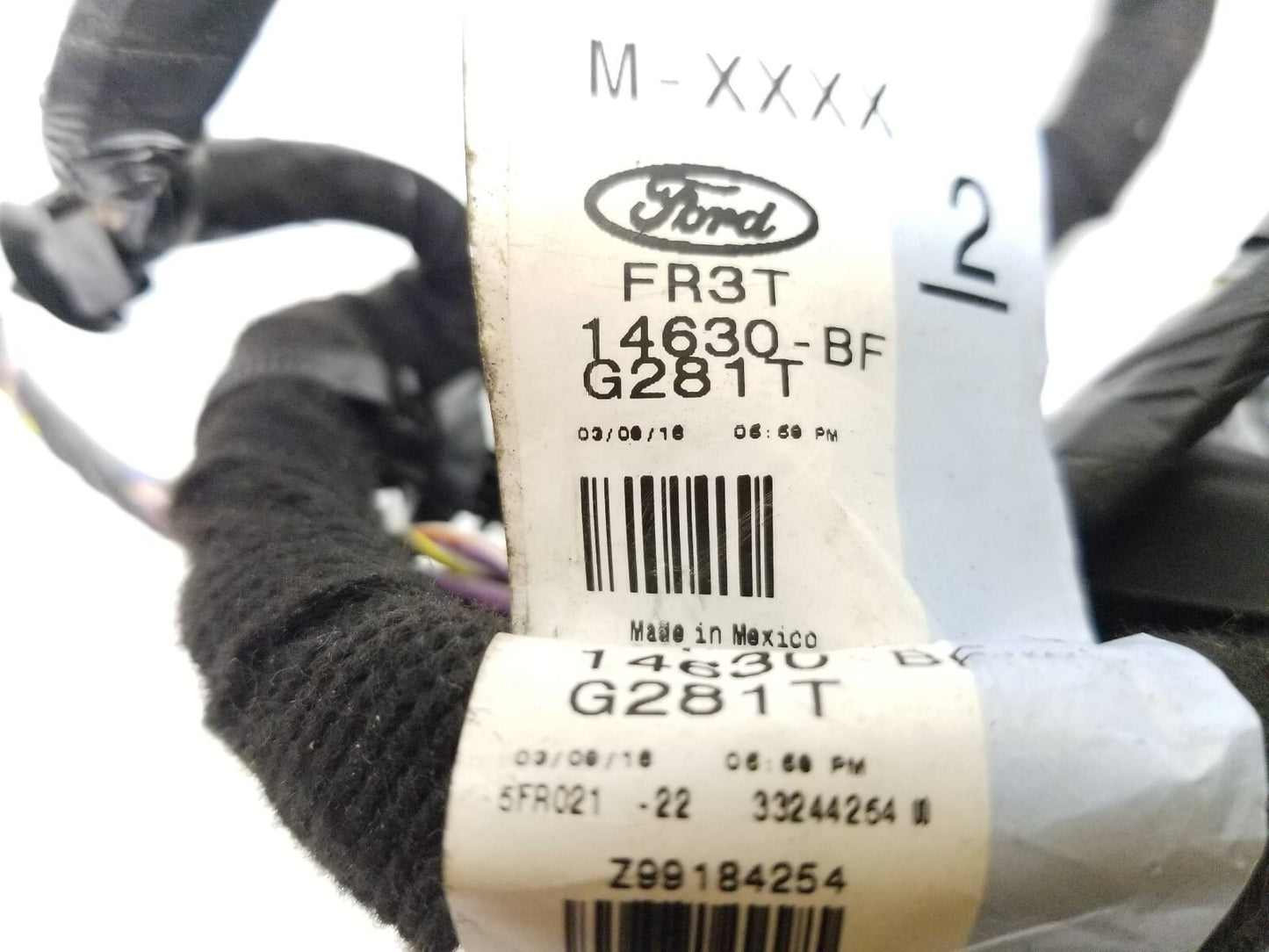 2016 Ford Mustang Gt Door Wire Wiring Harness Front Passenger Side Right OEM