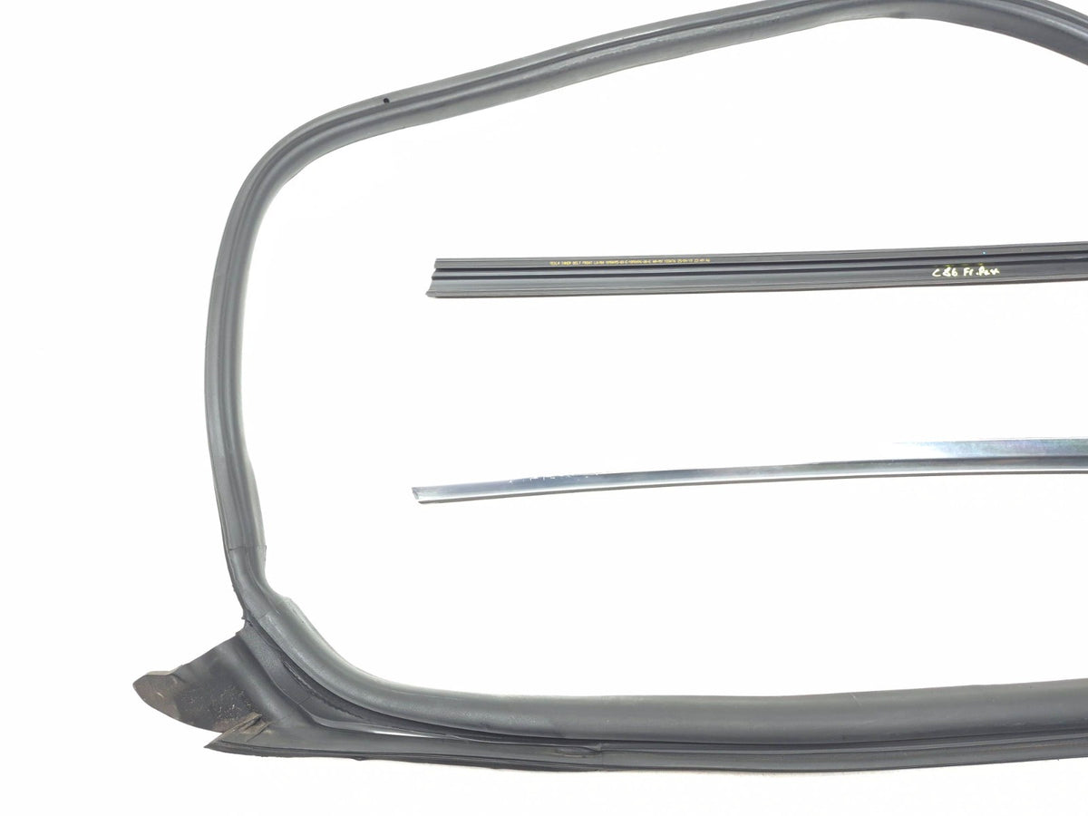 2020 Tesla Model 3 Front Door Seal & Belt Molding Passenger Side 3 Pcs OEM