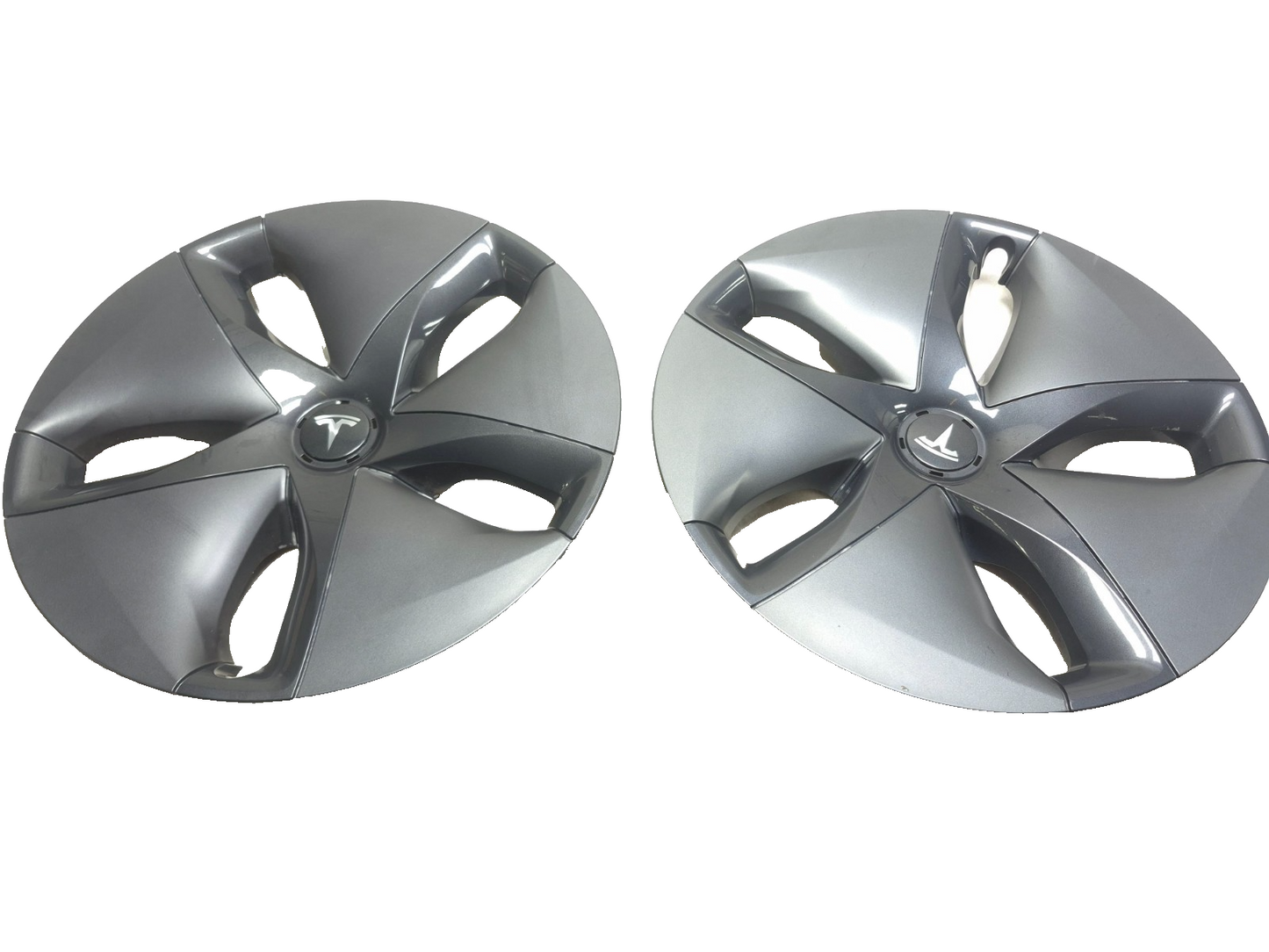 2019 Tesla Model 3 Aero Wheel Rim Hub Cap 18" Pair OEM