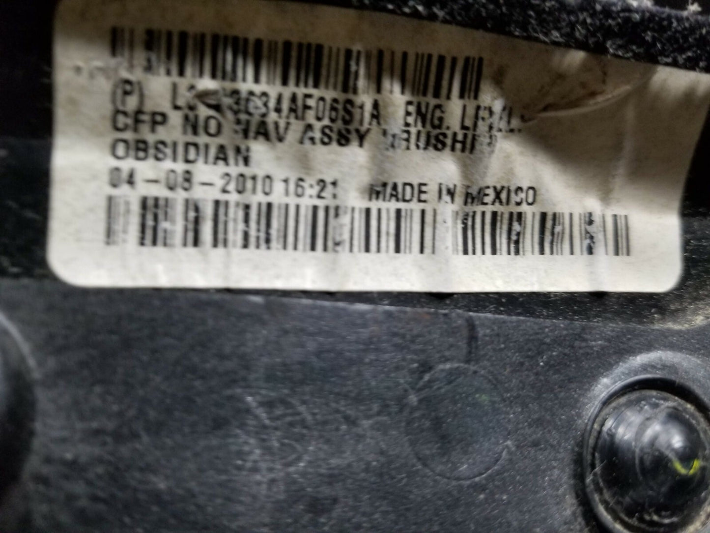2010 Ford Fusion Radio Control Trim Panel OEM