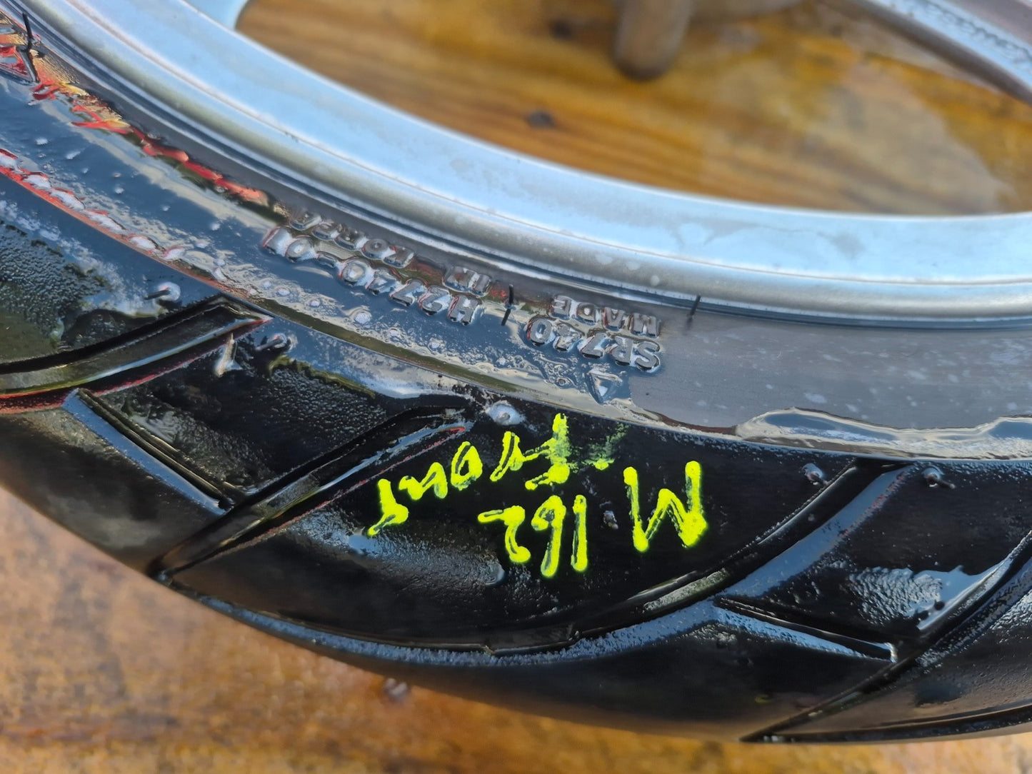 2007 Kawasaki Ninja 250 Ex250 Wheel Rim W/tire Front & Rear Pair OEM