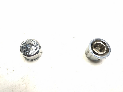 2004 Harley-davidson Softail Flstc Willie G Skull Front Axle Nut Cover 2pcs