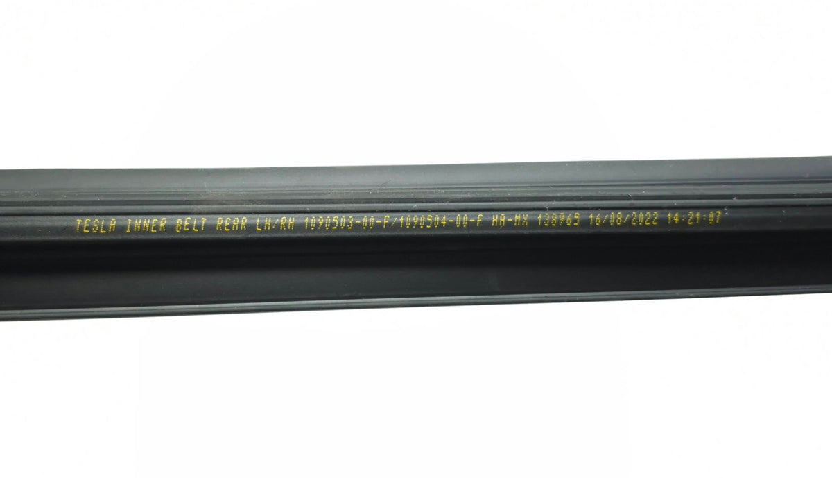 2022 Tesla Model 3 Rear Door Window Belt Molding & Seal Passenger Side 3pcs OEM