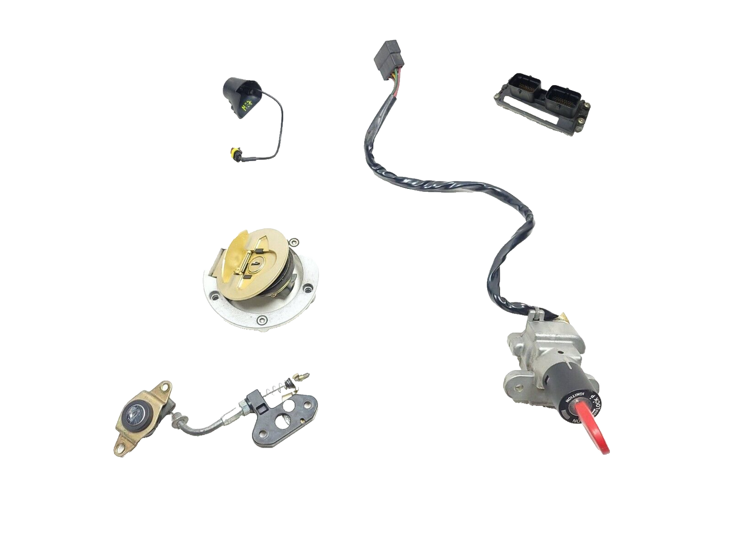02-06 Ducati Monster M600 620 Lock Set Gas Cap Ignition Key Locks Cdi OEM