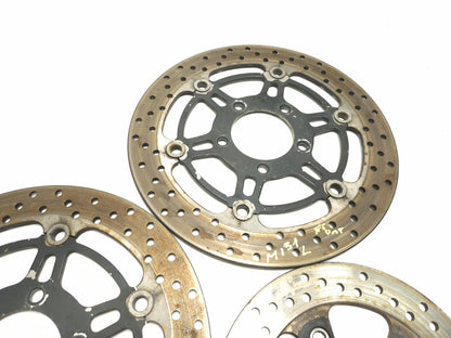 2003 Suzuki Sv 650 Brake Disc Rear & Front 3 Pcs OEM