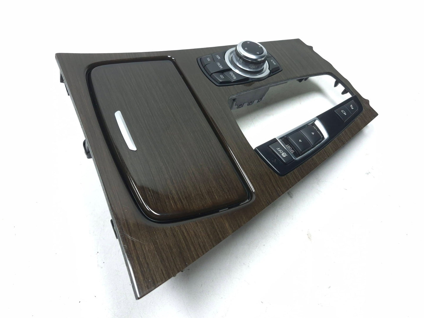 2011 BMW 750li Center Console Trim Idrive Controller Gear Shifter Panel Wood OEM