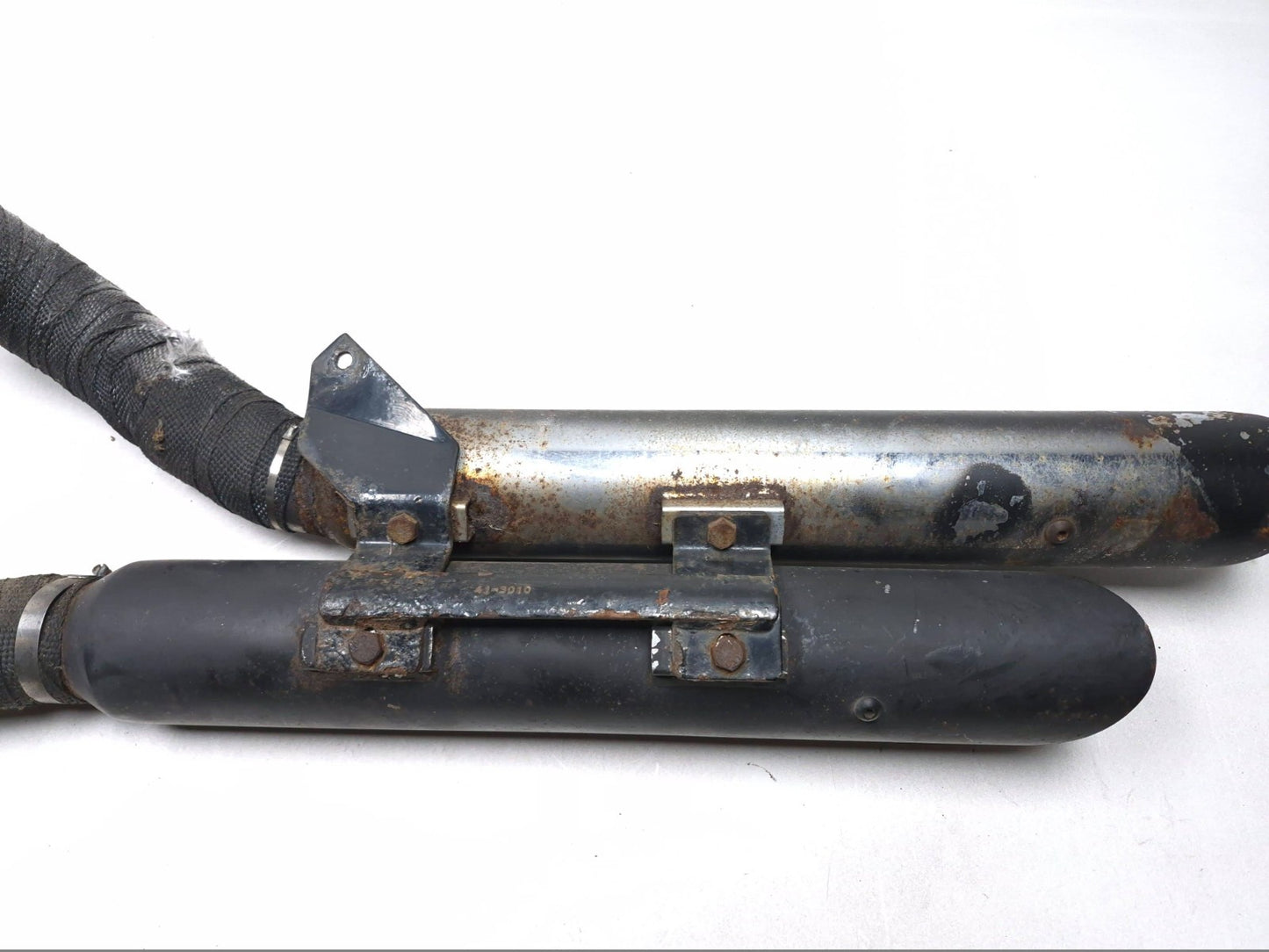 1996 Yamaha Virago Xv750 Exhaust Muffler Pipe Silencer Header OEM