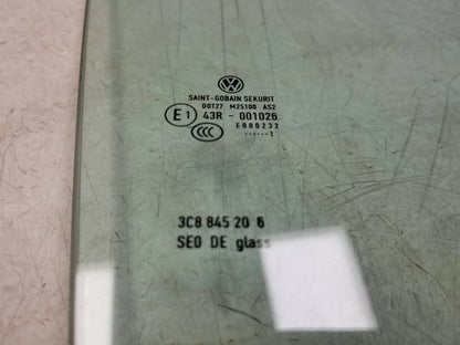 2012 Volkswagen Cc Rear Door Window Glass Passenger Side Right OEM