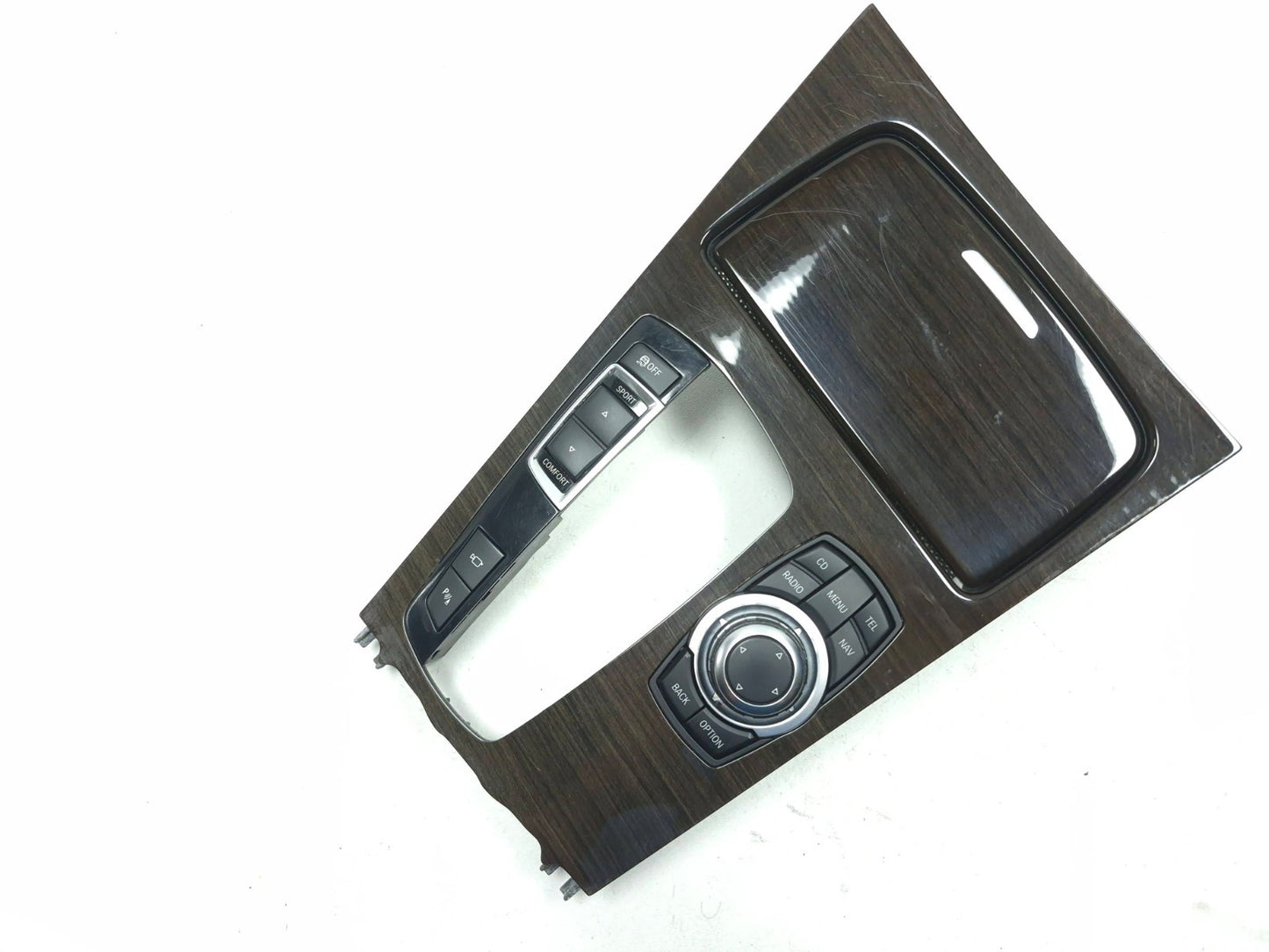 2011 BMW 750li Center Console Trim Idrive Controller Gear Shifter Panel Wood OEM