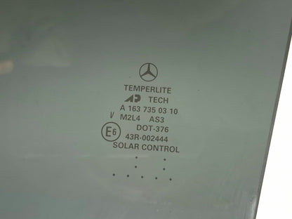 2001 Mercedes Benz W163 Ml320 Rear Door Window Glass Left Driver Side OEM