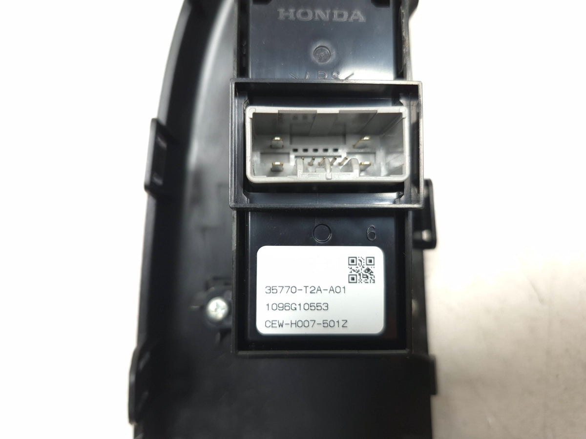 2017 Honda Accord Rear Door Window Switch W/ Trim Left Driver Side OEM