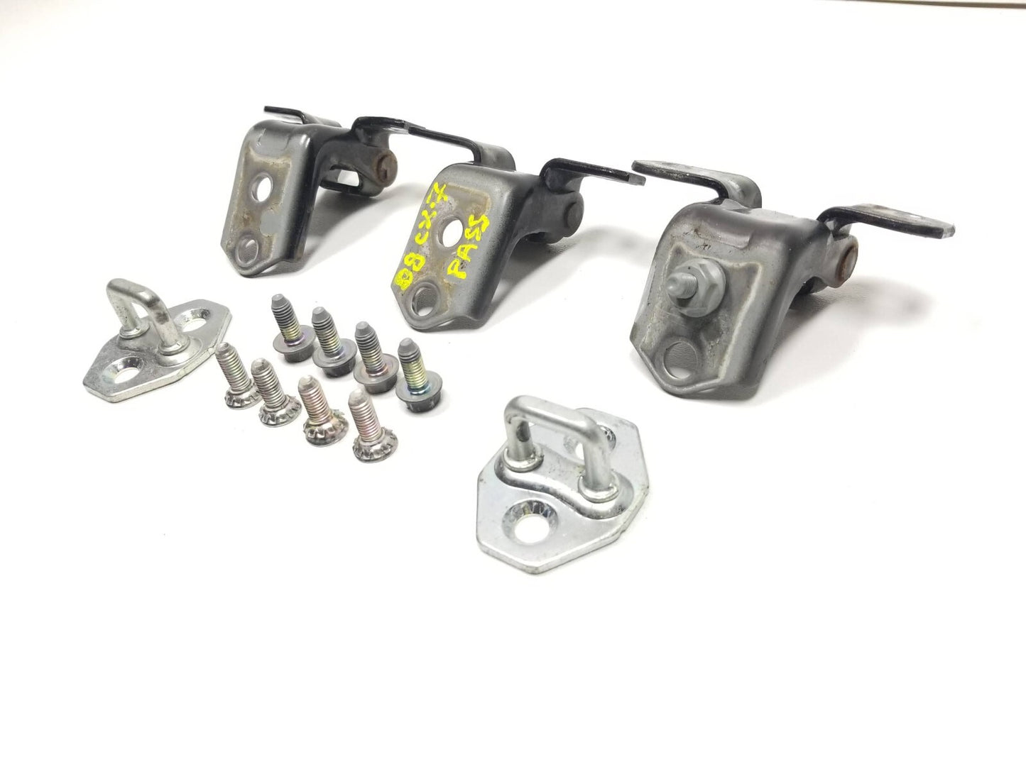 2009 Mazda Cx-7 Passenger Side Door Hinge & Striker 6pcs W/ Bolt 8pcs OEM