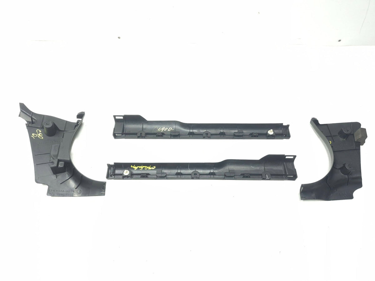 2007 Honda Fit Kick Panel Trim & Front Door Sill Plate Left & Right 4 Pcs OEM