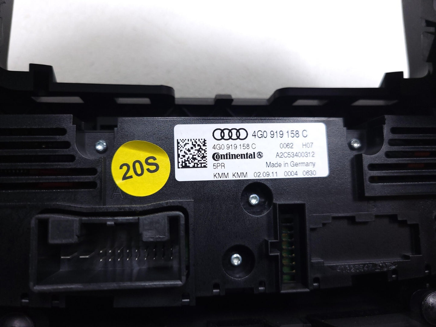 2012 Audi A7 Rear AC Climate Heater Control Panel OEM 4g0919158c