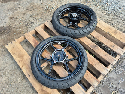 2008 Kawasaki Ninja 250r Ex250 Wheel Rim & Tire Front & Rear *straight* OEM