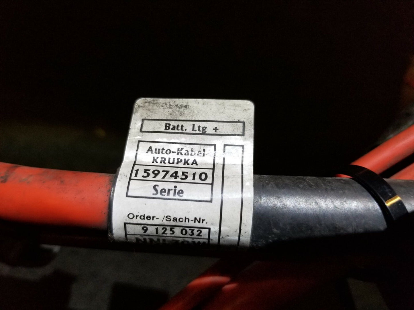 2011 BMW 128i Battery Terminal Main Positive Cable Plug Wire Harness OEM