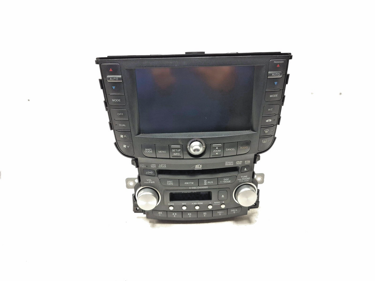 2008 Acura Tl Type-s Radio Receiver W/ Display Screen A/c Control OEM