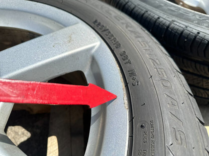 2009 Mitsubishi Outlander Wheel W/ Tire Continental 225/55r18 2pcs OEM