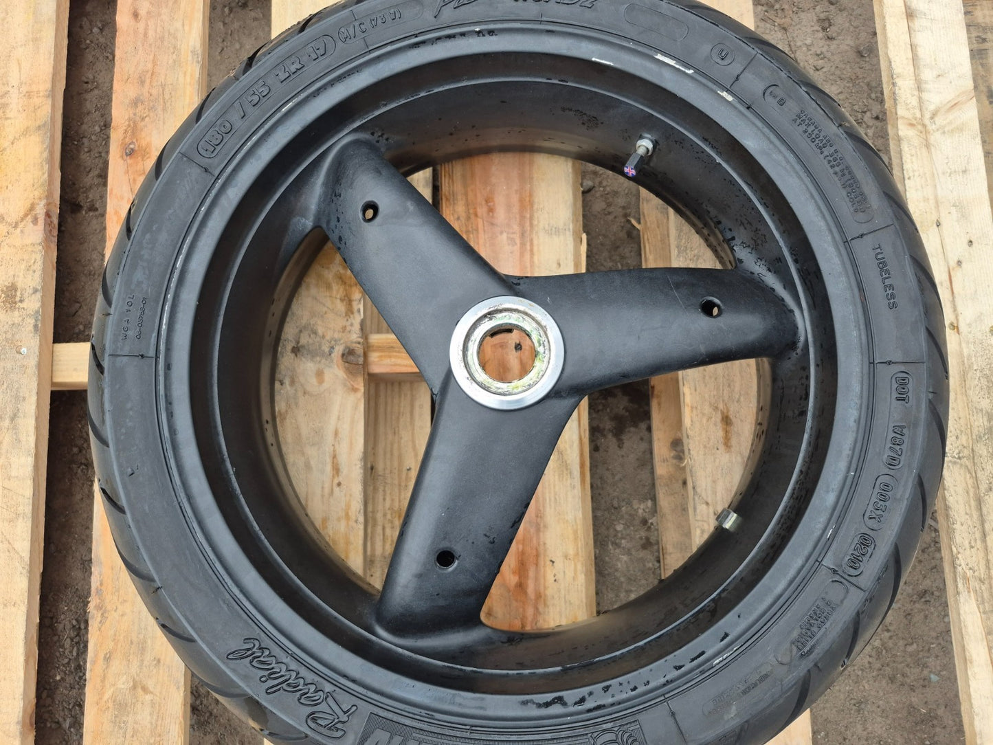 2000 Triumph Sprint St955 Wheel Rim W/ Tire Rear 180/55 R17 OEM
