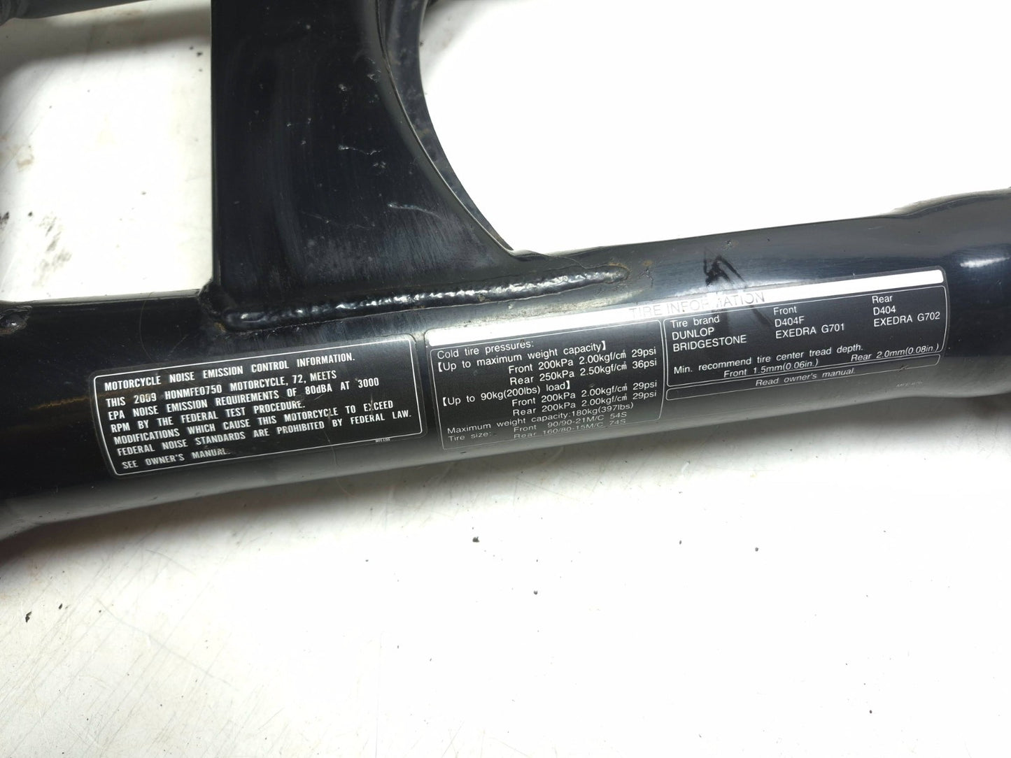 2009 Honda Shadow Vt750  Swing Arm OEM