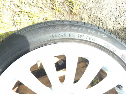 2011 BMW 750li Wheel Rim W/ Tire 245/45/r19 19x8.5j 4.8/32 Et 25 4 Pcs OEM