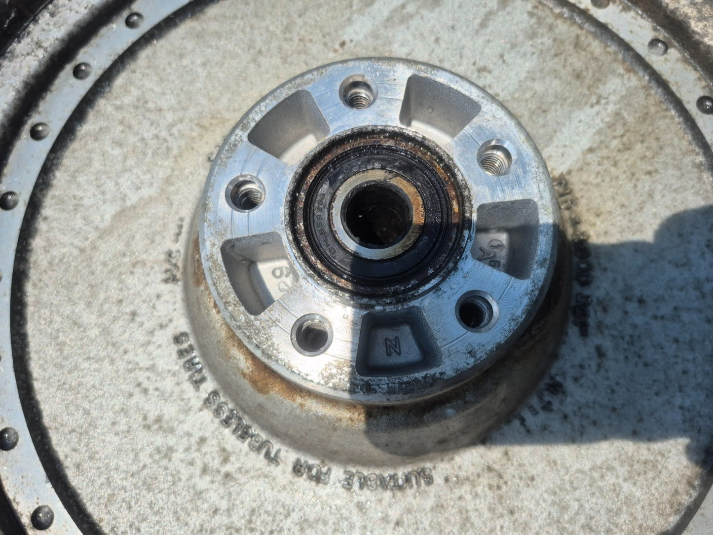 2004 Harley Softail Flstc Heritage Classic Rear Wheel Rim & Tire OEM
