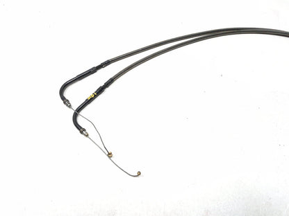 2003 Harley-davidson Fxdl Anniversary Dyna Throttle Cable & Left Grip Pair OEM