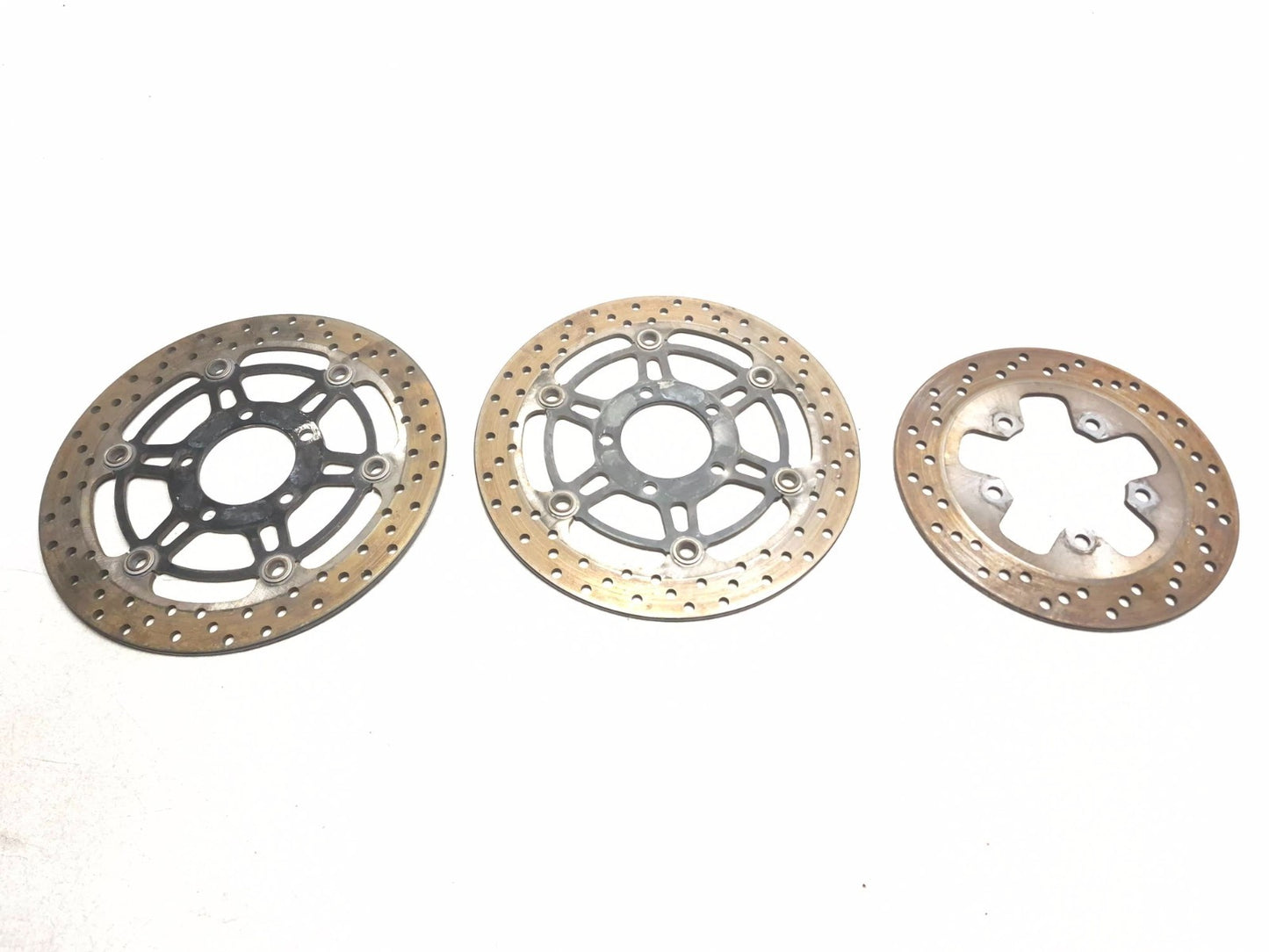 2006 Suzuki Katana Gsx600f Rear & Front Brake Disc 3 Pcs OEM