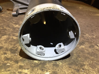 04-09 Audi A8 Front Left & Right Chassis Leg Extension Beam Absorber Pair OEM