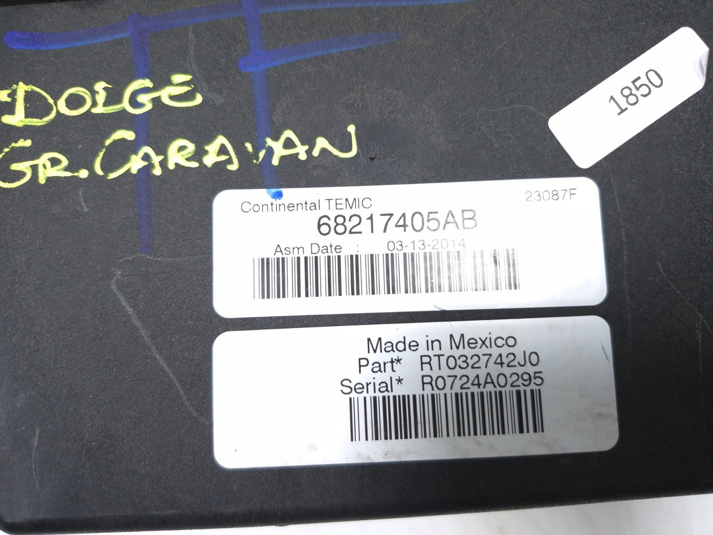 2016 Dodge Grand Caravan Fuse Box OEM