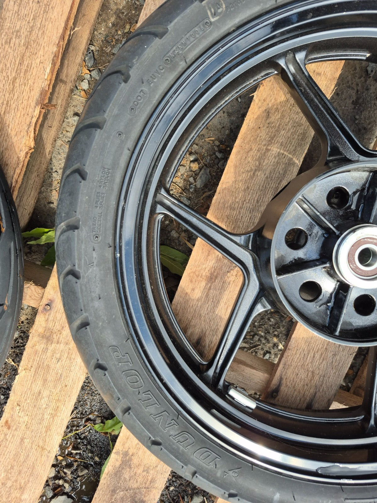 2008 Kawasaki Ninja 250r Ex250 Wheel Rim & Tire Front & Rear *straight* OEM
