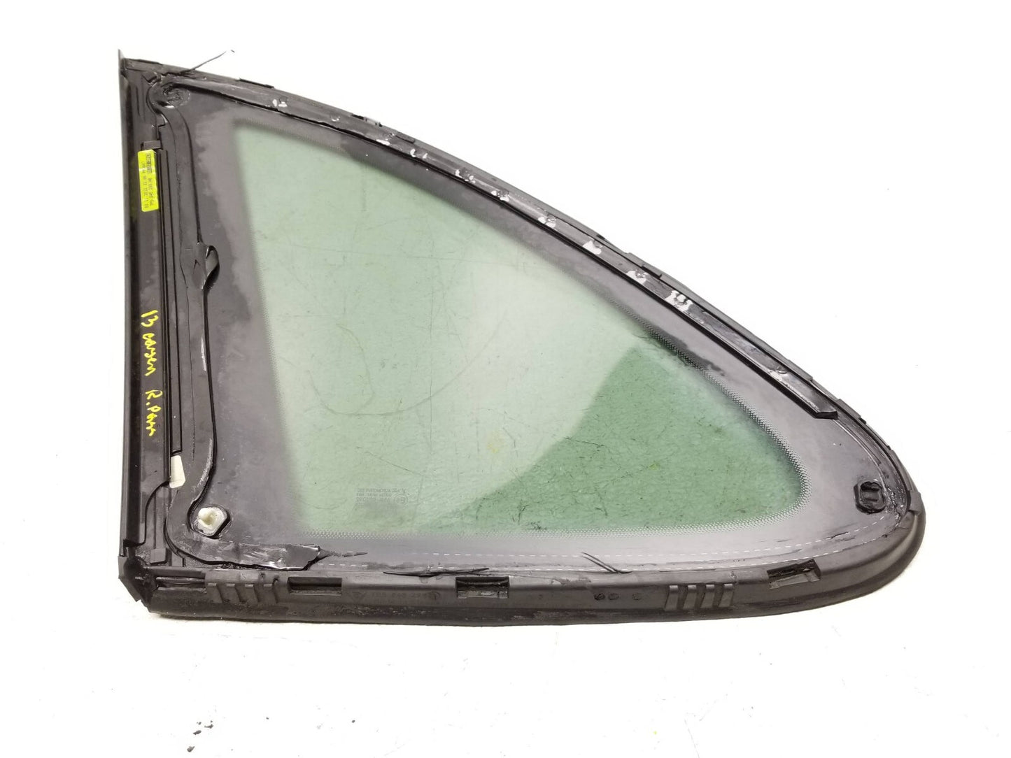 2013 Porsche Cayenne Quarter Vent Glass Rear Passenger Side Right OEM
