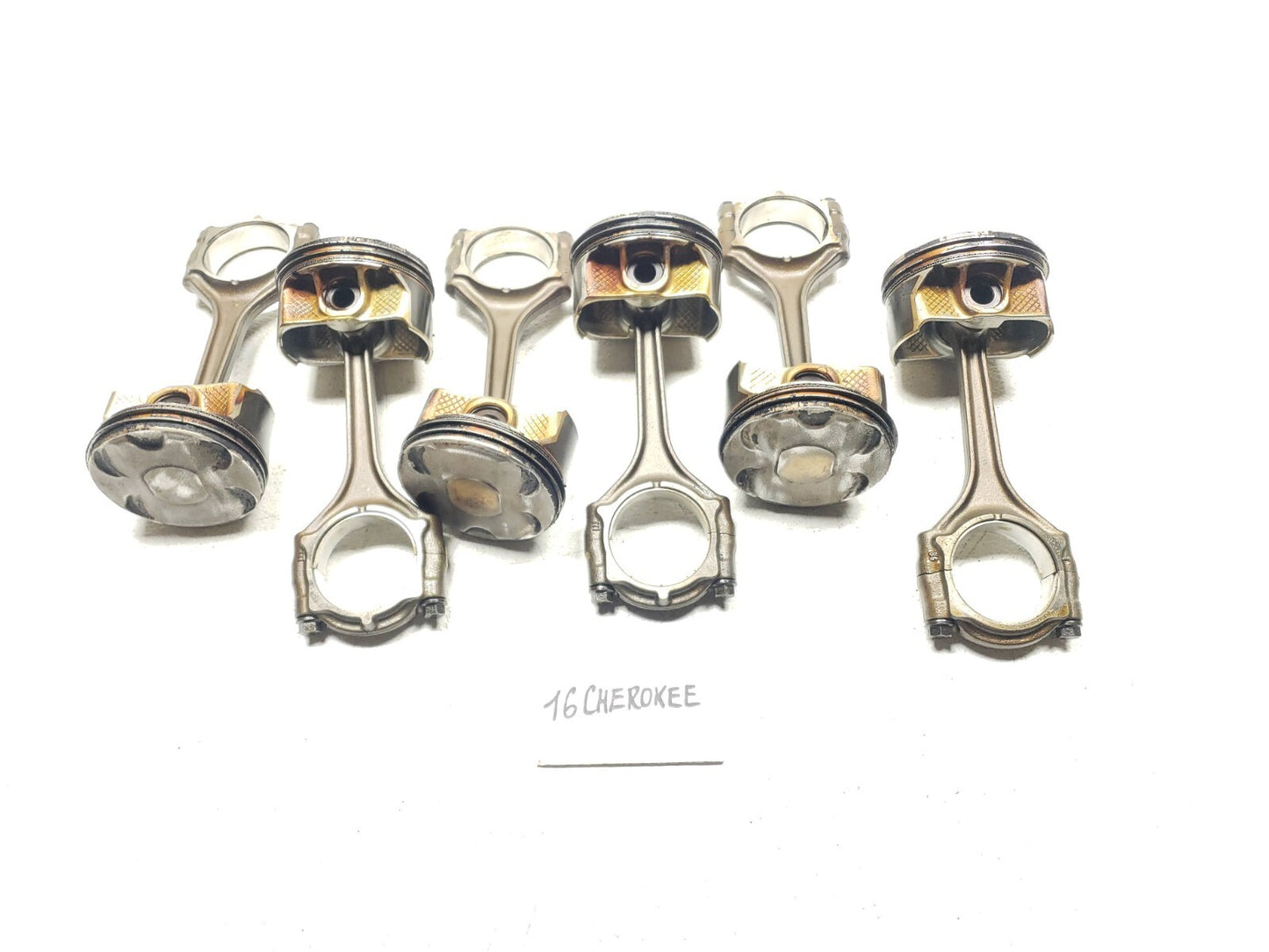 2016 Jeep Cherokee 3.2l Piston W/ Connecting Rod 6pcs OEM