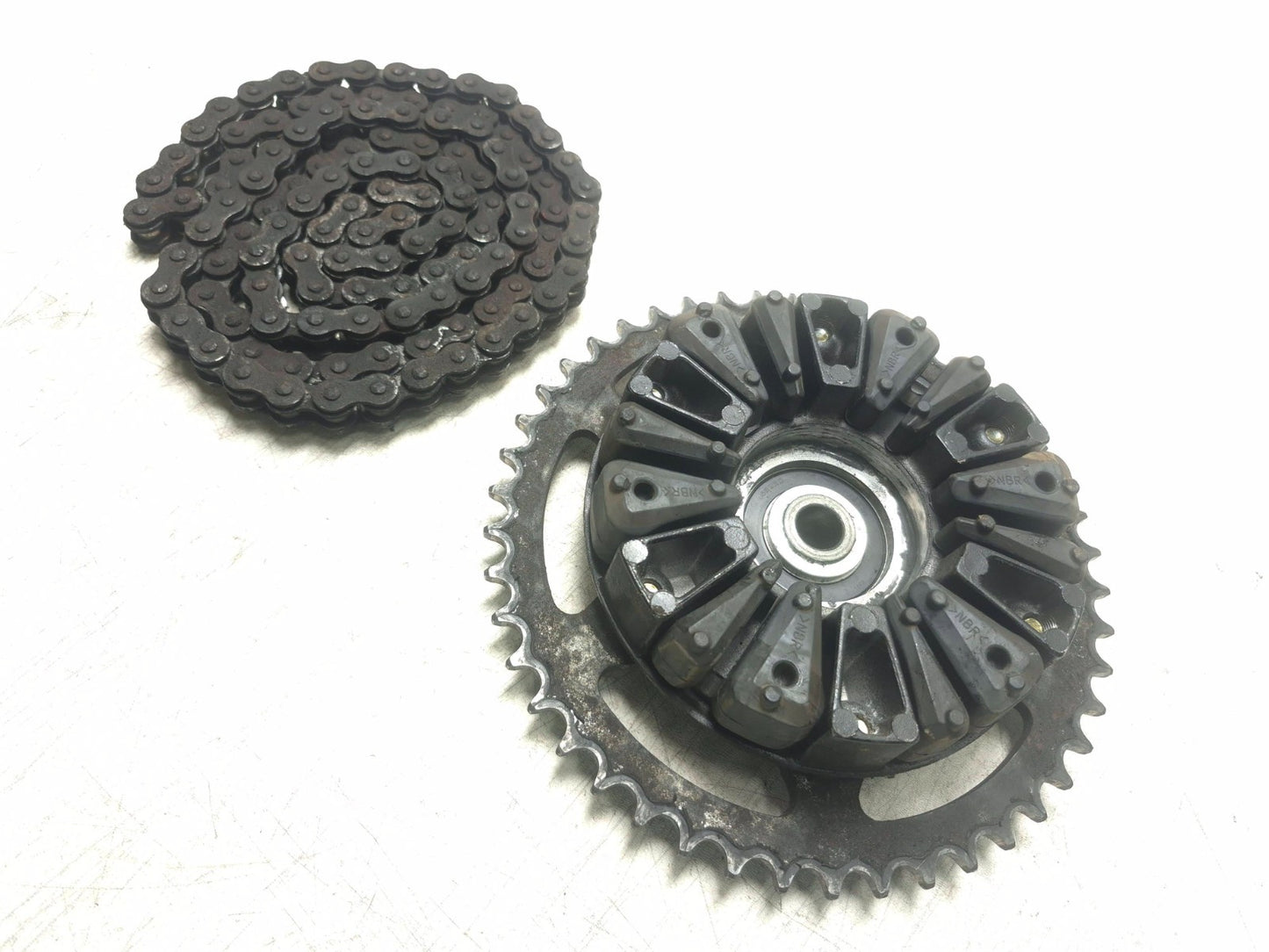 2009 Yamaha Fz6r Rear Wheel Hub & Sprocket W/ Drive Chain OEM
