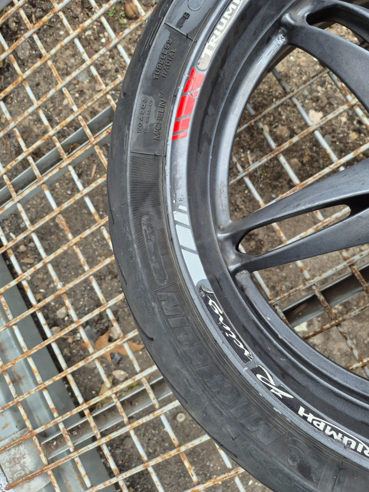 2005  Triumph Sprint St Rear Wheel W/ Tire Michelin 180/55 R 17 OEM