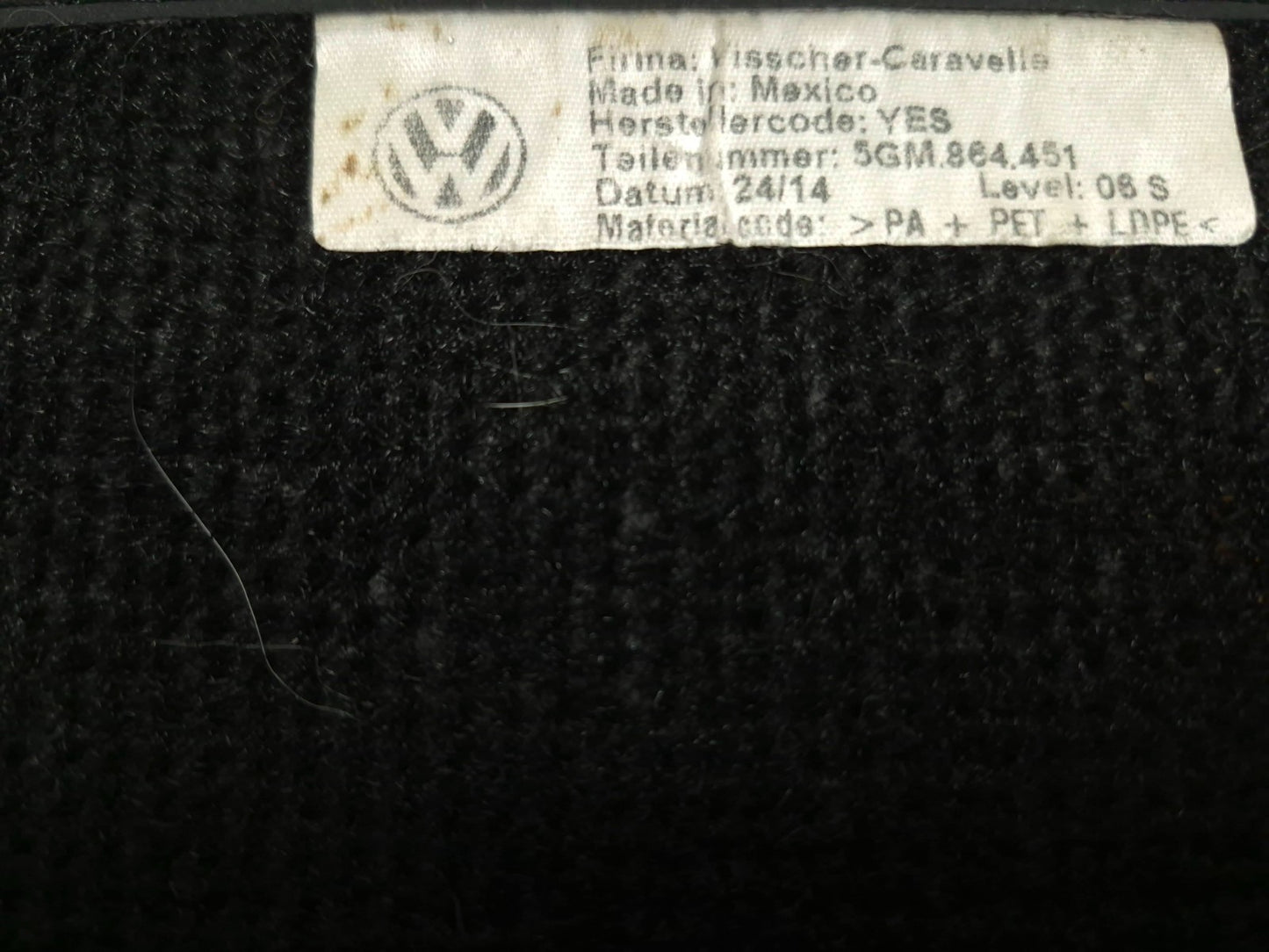 2015 Volkswagen Golf Floor Mat Carper 4pcs OEM