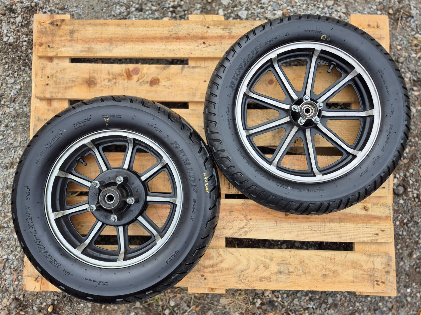 1987 Honda Gl1200i Rear & Front Wheel W/ Tire Pair 15" 16" OEM
