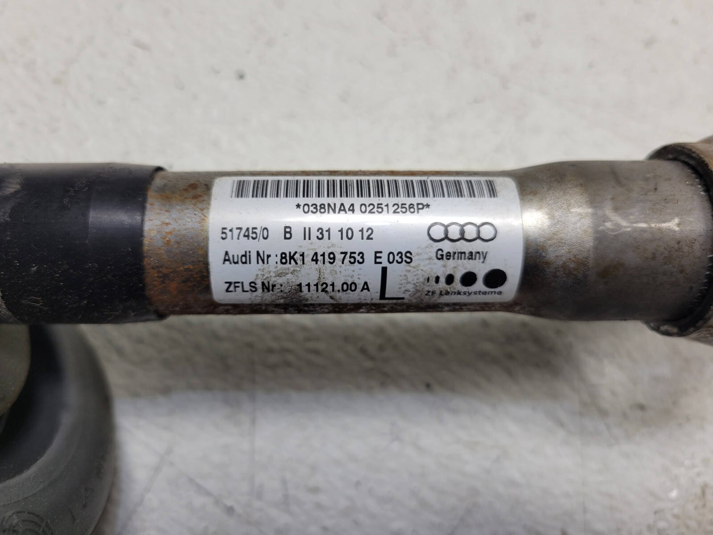 2013 Audi A4 S4 Steering Column Lower Shaft OEM
