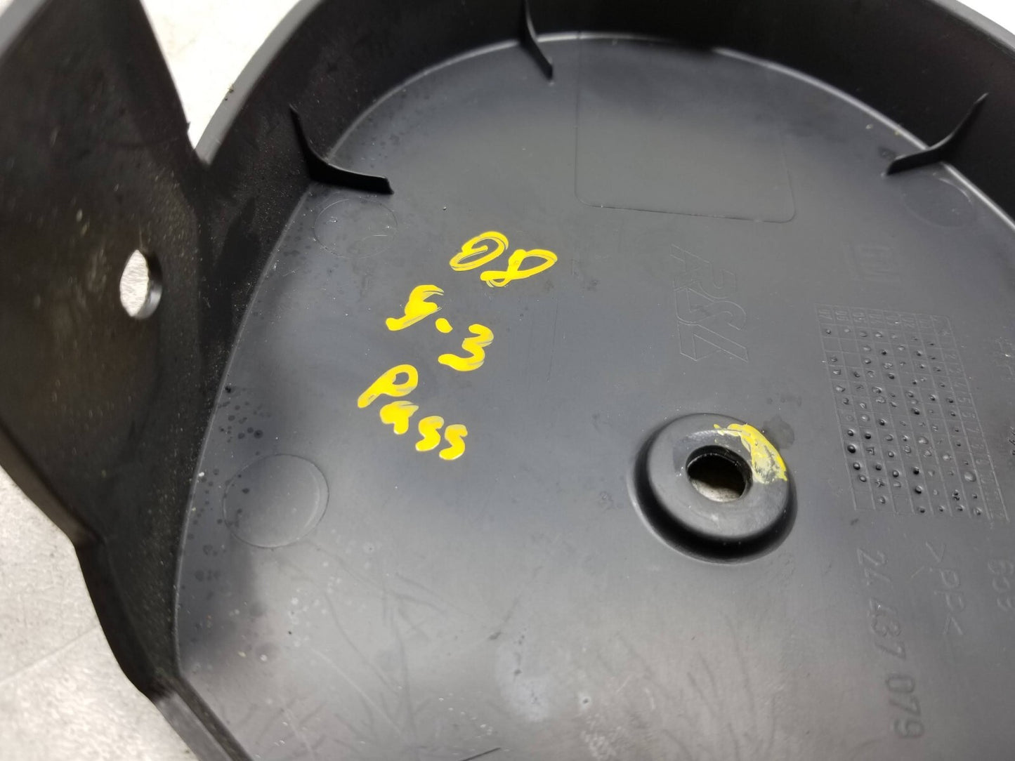 11 Saab 9-3 Seat Side Trim W/ Guide Sleeve & knob Front Passenger Side Right OEM