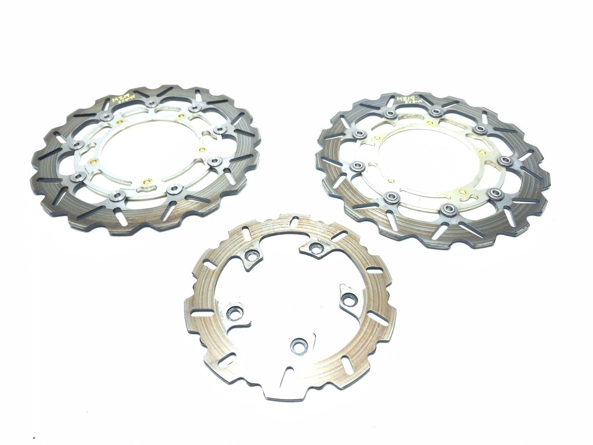 2005 - 2009 Yamaha Yzf R6 Brake Rotor Disc Front & Rear 3pcs OEM
