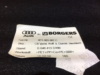05 06 07 08 Audi A6 C6 Sedan Left Drivers Side Trunk Trim 4f5863887c OEM
