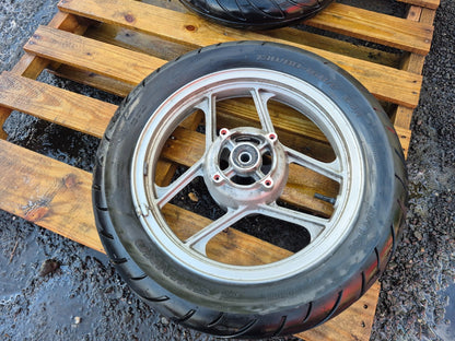 2007 Kawasaki Ninja 250 Ex250 Wheel Rim W/tire Front & Rear Pair OEM
