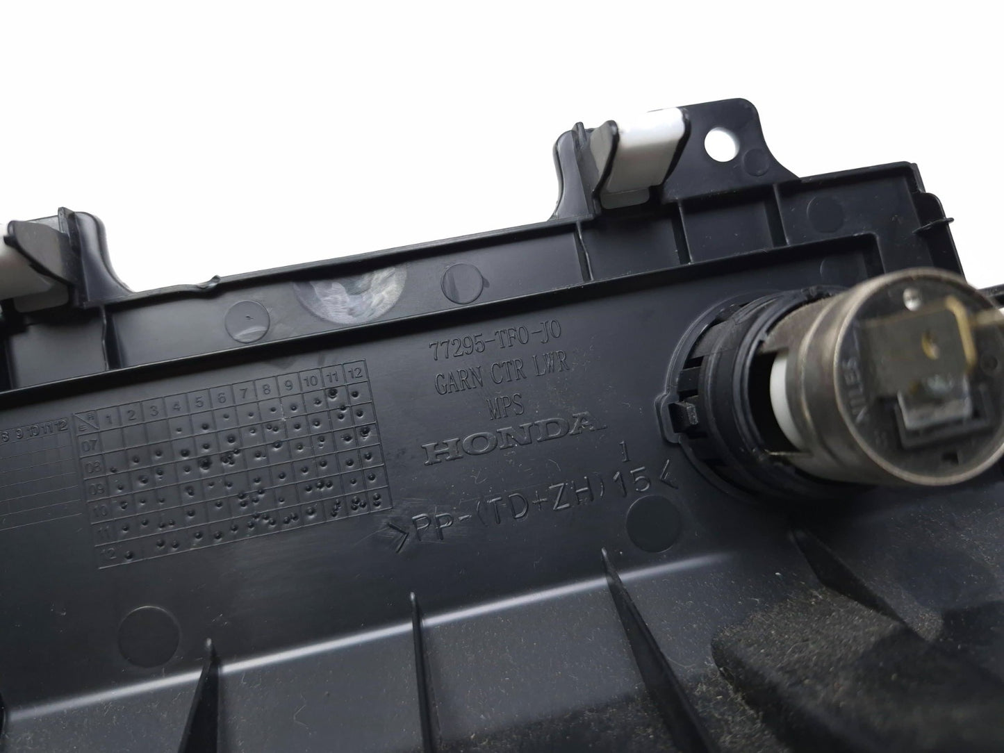2013 Honda Fit Center Dash Power Outlet Lower Bezel Cover   OEM