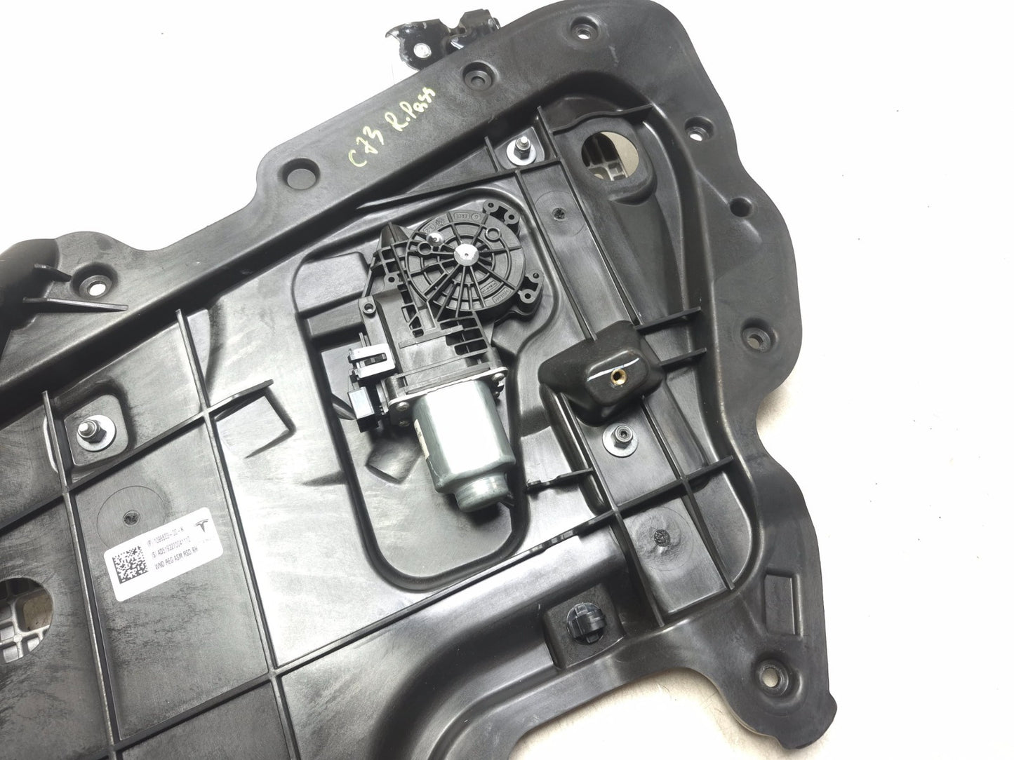 2019 Tesla Model 3 Rear Window Regulator W/ Motor Right Passenger Side OEM